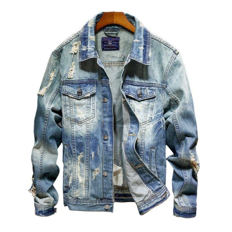 Washed Denim Jacket Tops Outerwear - Beuti-Ful