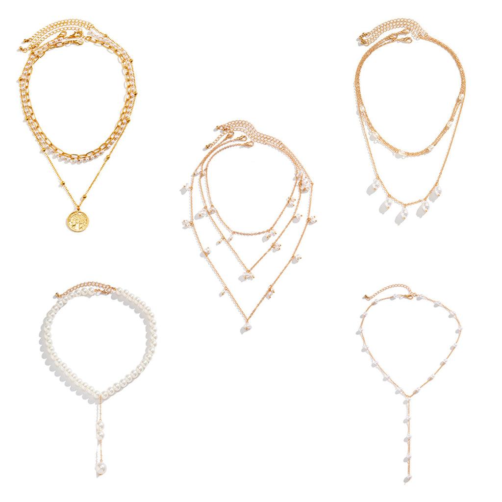 Twin Long Pearl Necklace Retro Cold - Beuti-Ful