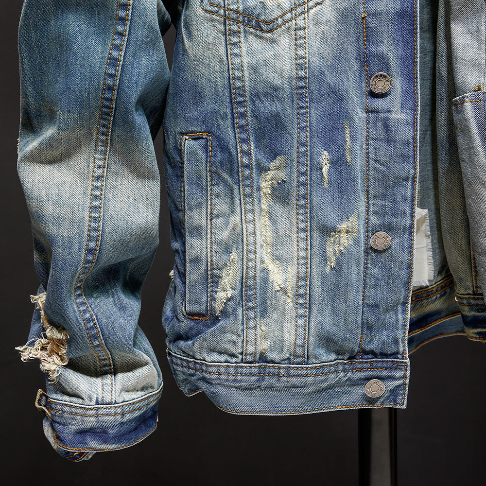 Washed Denim Jacket Tops Outerwear - Beuti-Ful