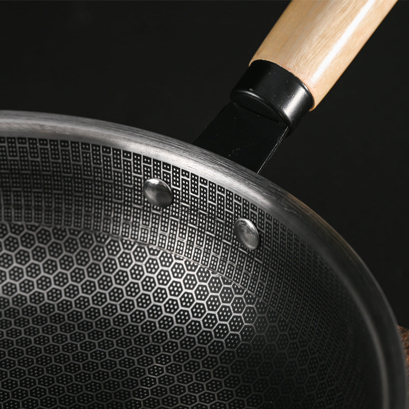 Stainless Steel Extra Thick Non-stick Wok Integrated Household