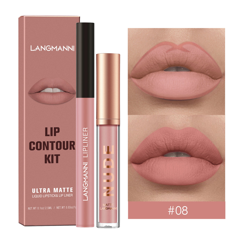 Makeup No Stain On Cup Matte Lip Gloss Suit - Beuti-Ful