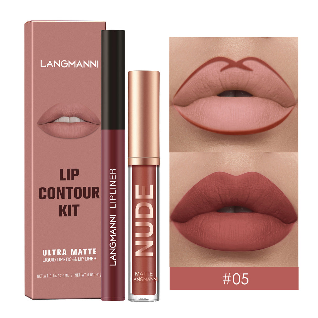 Makeup No Stain On Cup Matte Lip Gloss Suit - Beuti-Ful