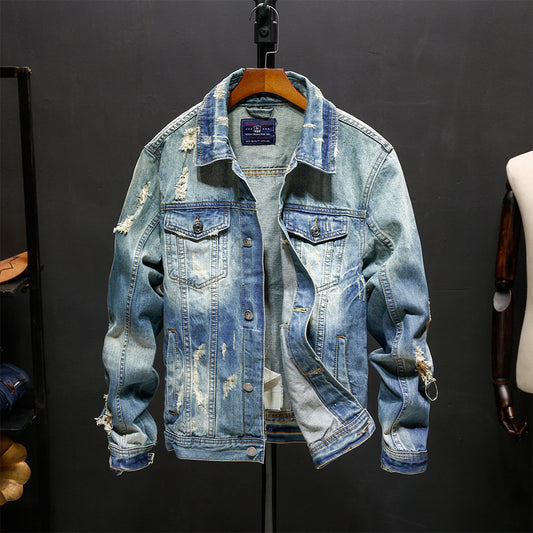 Washed Denim Jacket Tops Outerwear - Beuti-Ful