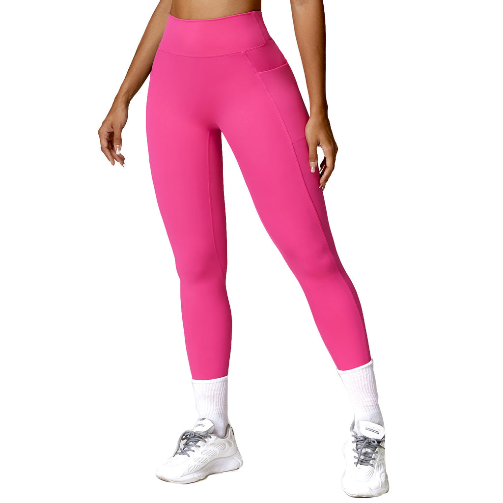 Quick-drying Skinny Hip Raise Yoga Brushed High Waist Fitness Pants - Beuti-Ful