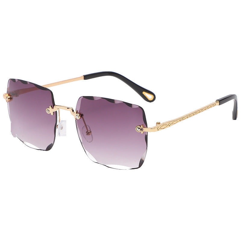 Frameless Trimming Square Sunglasses For Women - Beuti-Ful