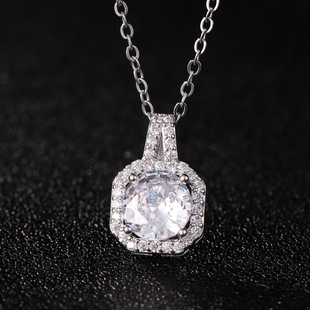 Perfume Bottle Pendant Necklace Women's Full Diamond - Beuti-Ful