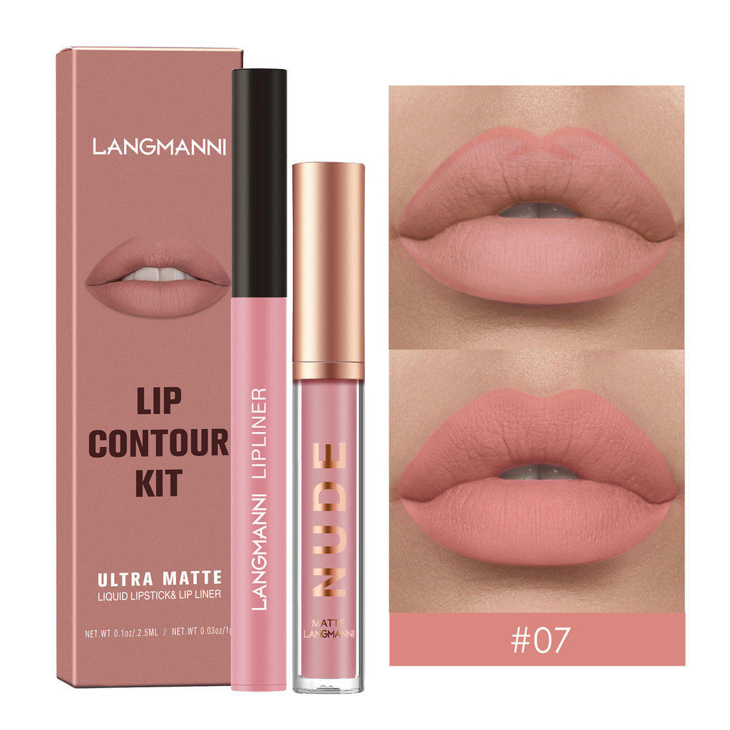 Makeup No Stain On Cup Matte Lip Gloss Suit - Beuti-Ful