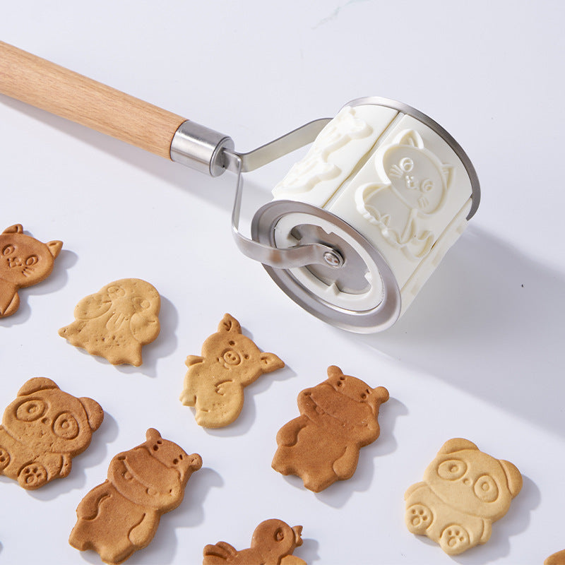 Roller Bucket Cartoon Animal Biscuit Mold Baking Kitchen Gadgets - Beuti-Ful