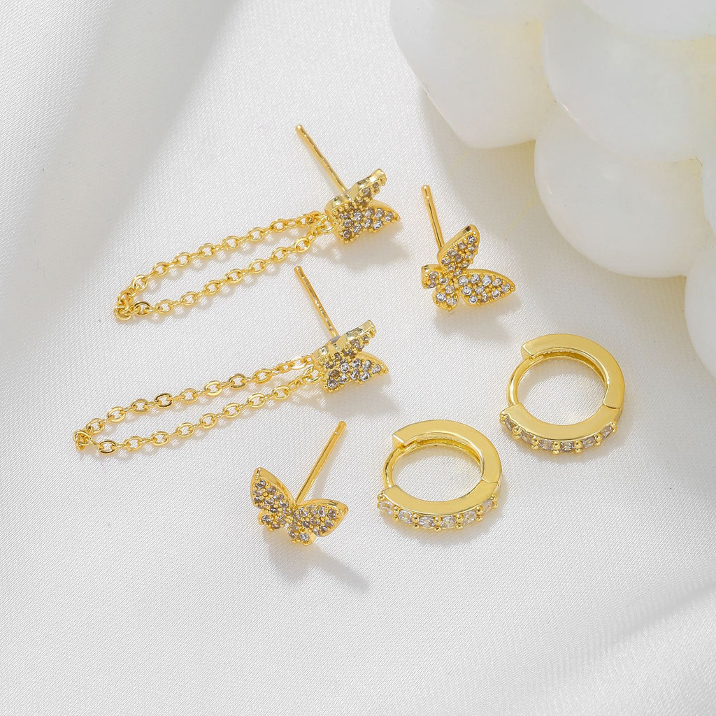 Niche Design Stud Earrings Female Fashion Butterfly - Beuti-Ful