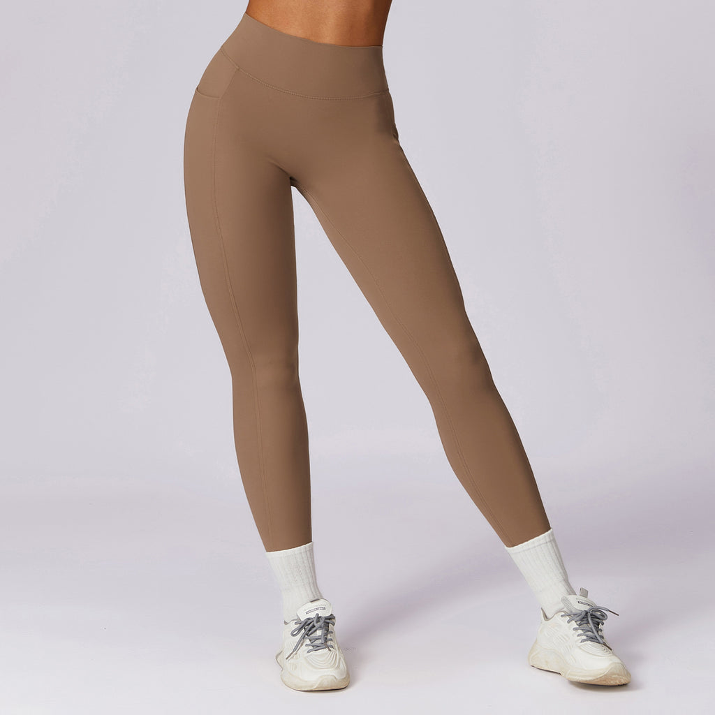 Quick-drying Skinny Hip Raise Yoga Brushed High Waist Fitness Pants - Beuti-Ful