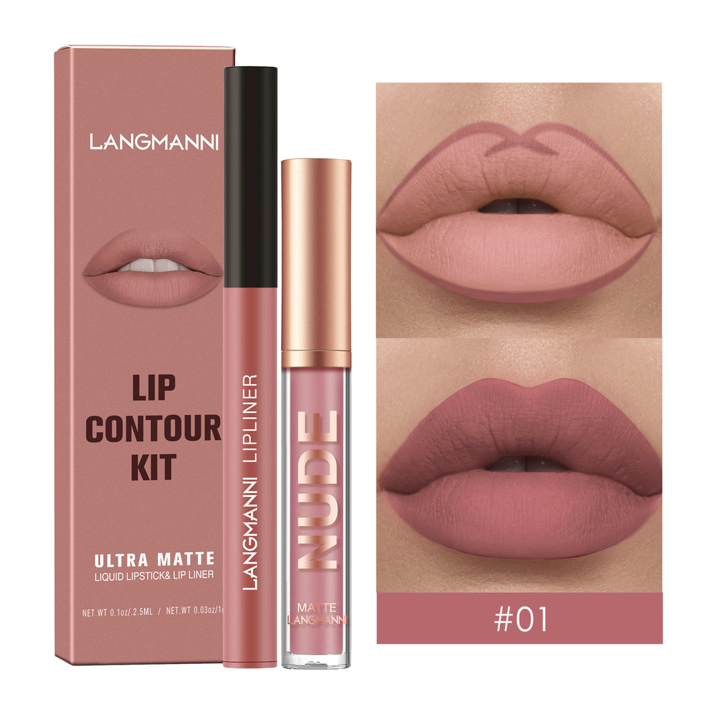 Makeup No Stain On Cup Matte Lip Gloss Suit - Beuti-Ful