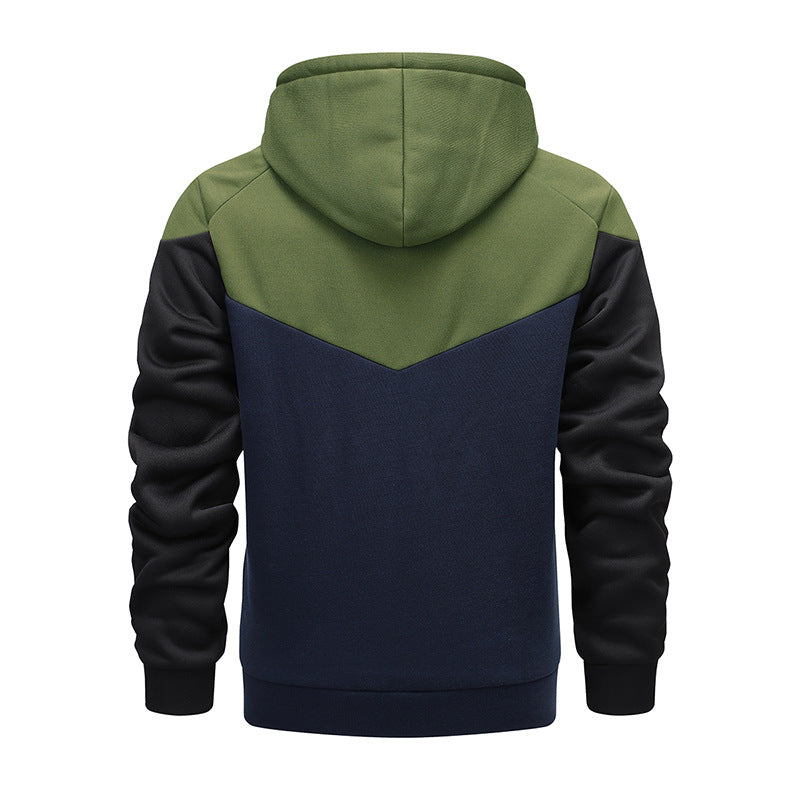 Men's Hoodie Patchwork Color Sweater - Beuti-Ful
