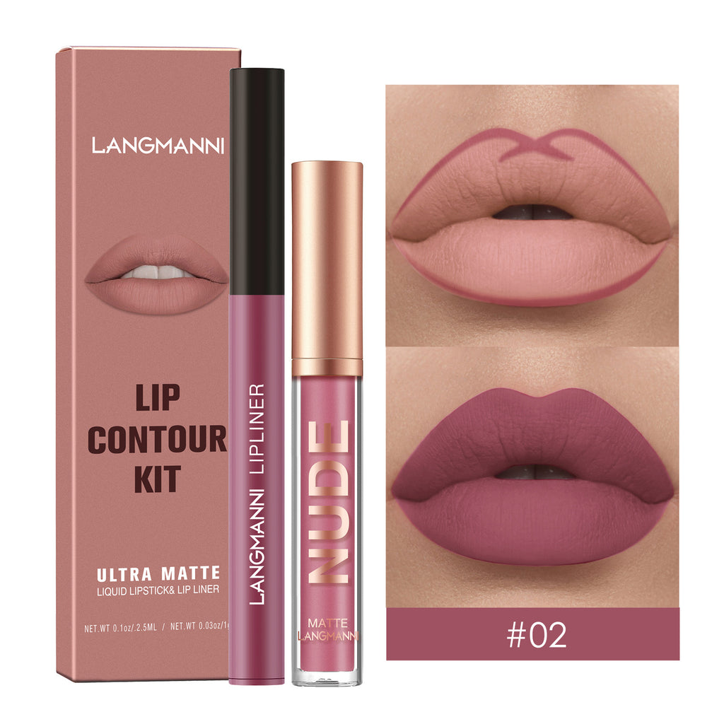 Makeup No Stain On Cup Matte Lip Gloss Suit - Beuti-Ful