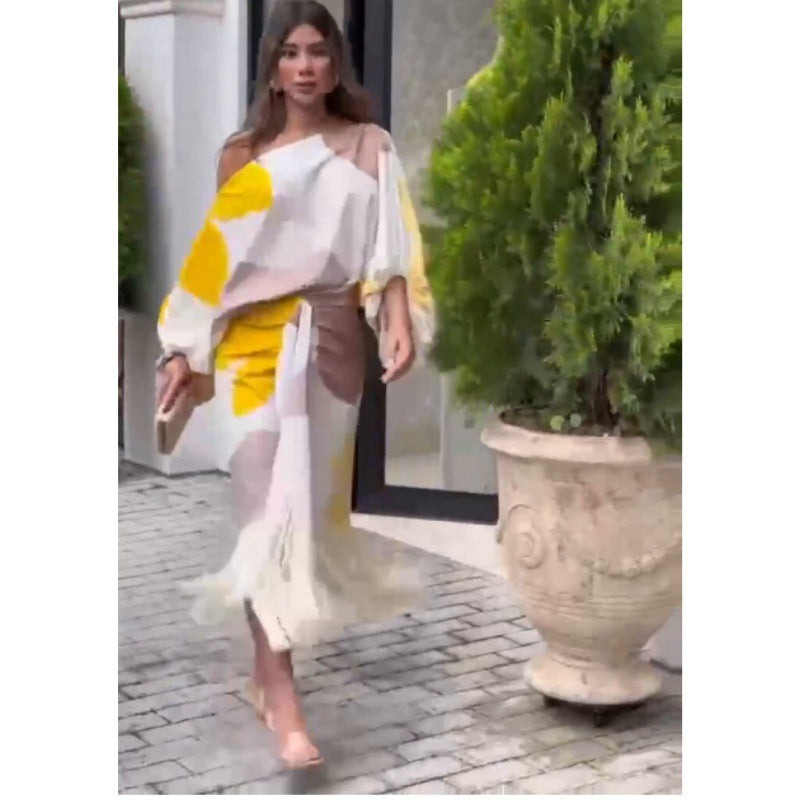 Women's Two-piece Skirt With Hem - Beuti-Ful