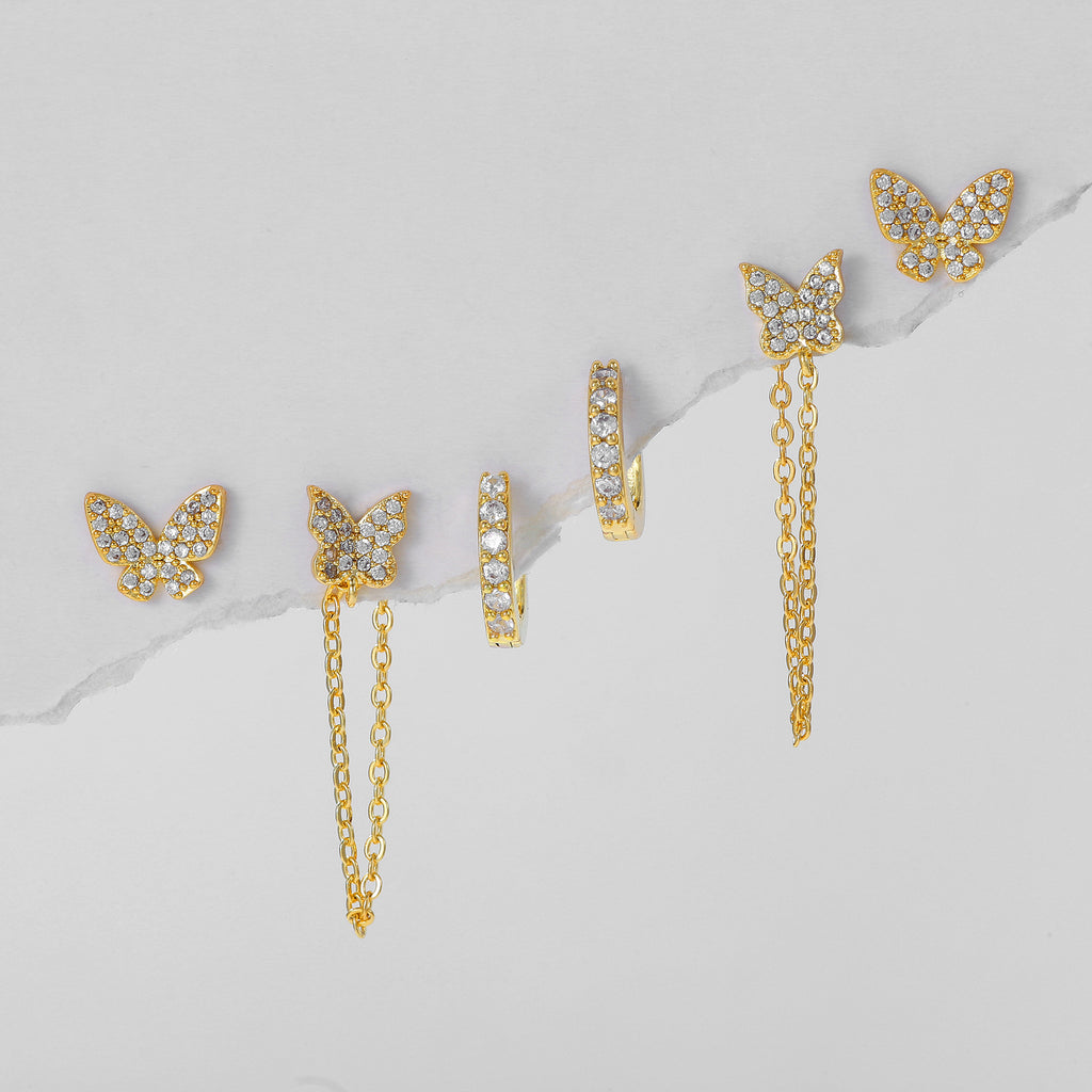 Niche Design Stud Earrings Female Fashion Butterfly - Beuti-Ful