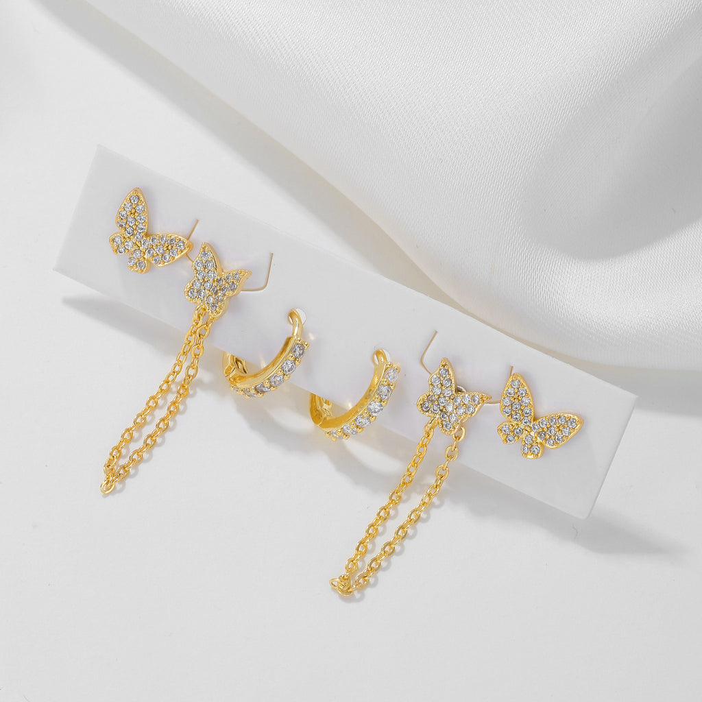 Niche Design Stud Earrings Female Fashion Butterfly - Beuti-Ful