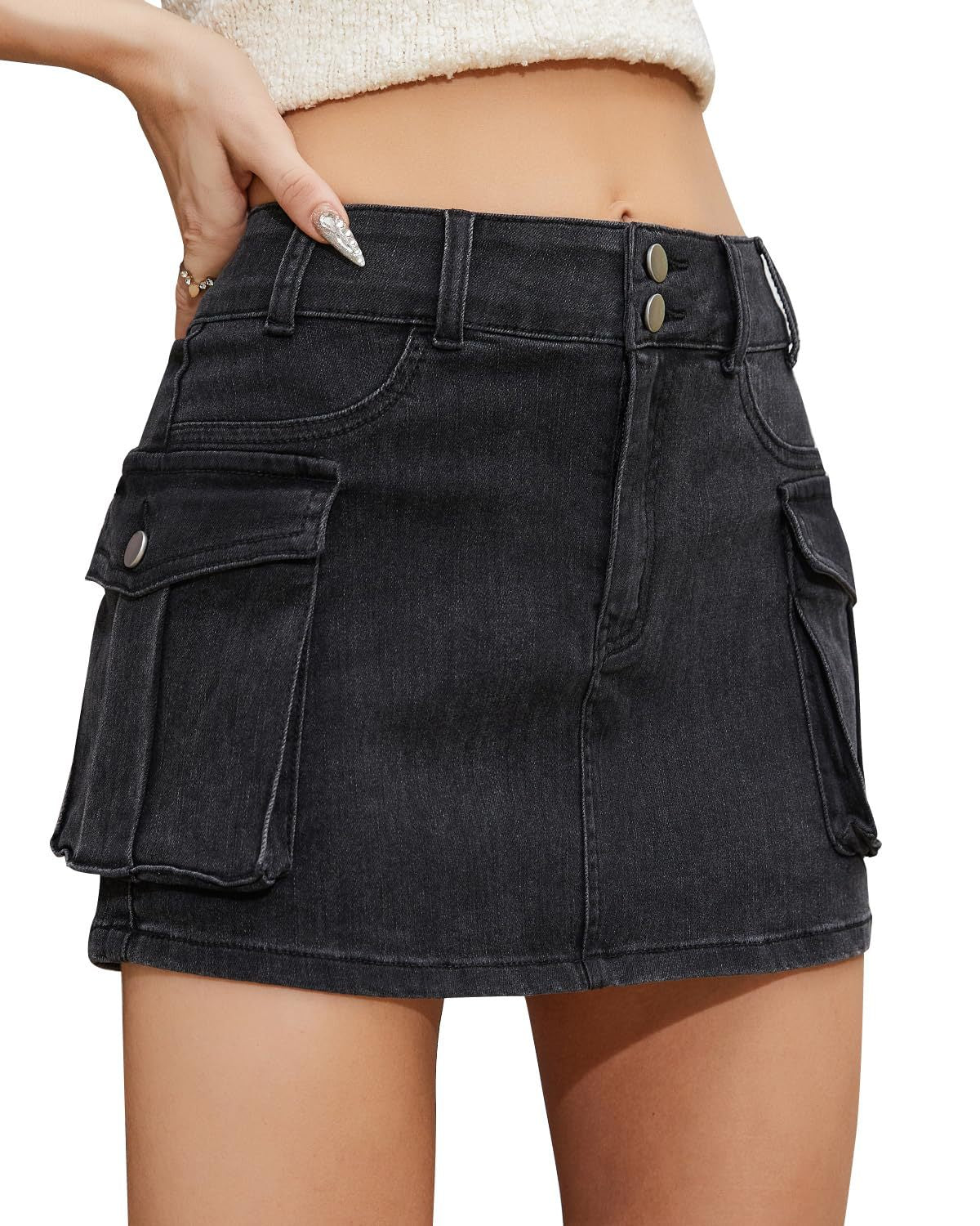 Women's Overall Button Skirt