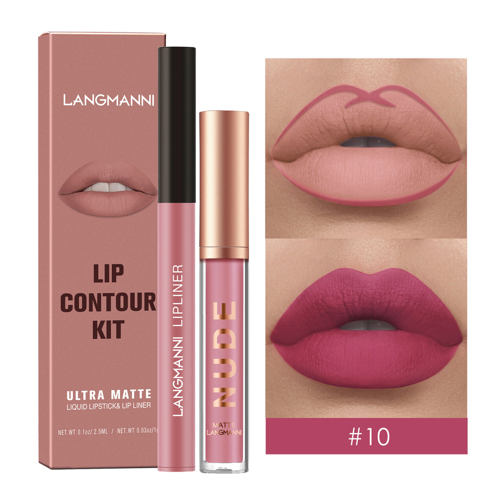 Makeup No Stain On Cup Matte Lip Gloss Suit - Beuti-Ful