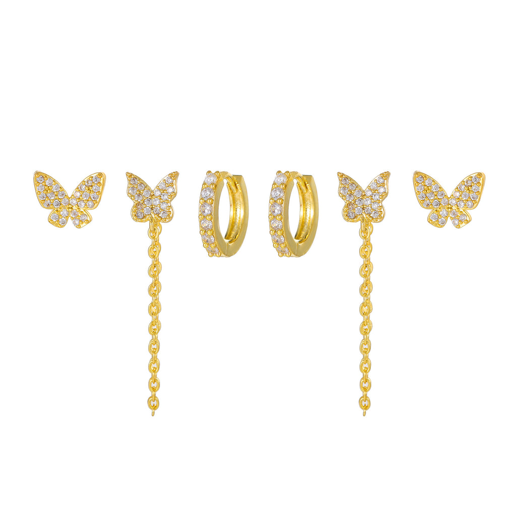 Niche Design Stud Earrings Female Fashion Butterfly - Beuti-Ful