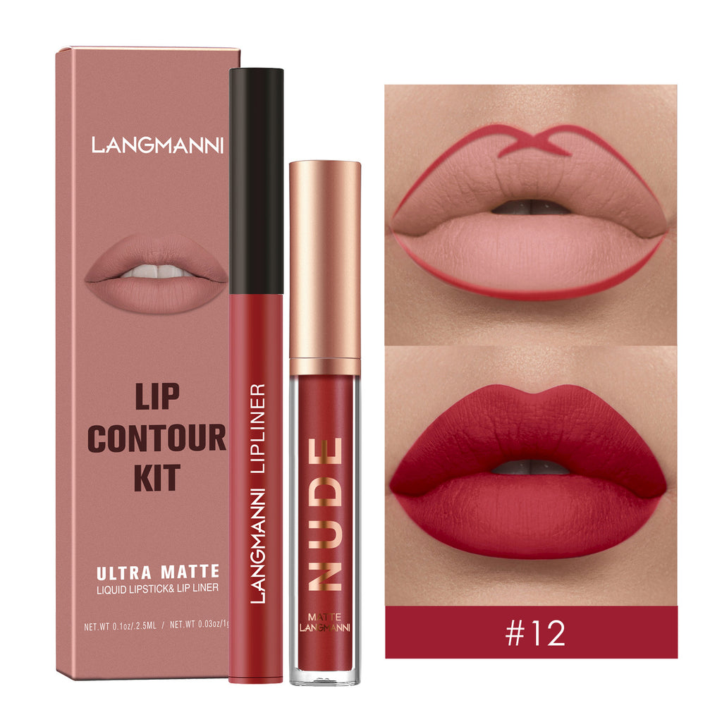 Makeup No Stain On Cup Matte Lip Gloss Suit - Beuti-Ful