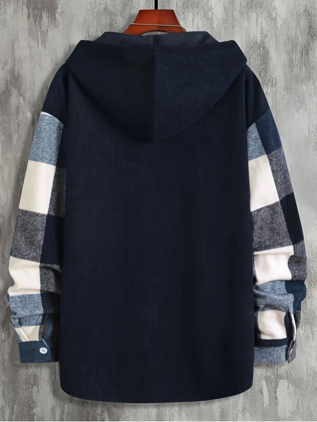 Men's Thickened Outer Wear Plaid Hooded Pocket Long Sleeve Shirt - Beuti-Ful