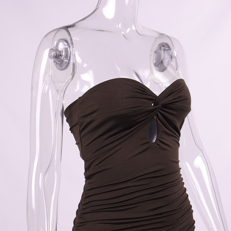 Tube Top Dress Sexy Pleated - Beuti-Ful