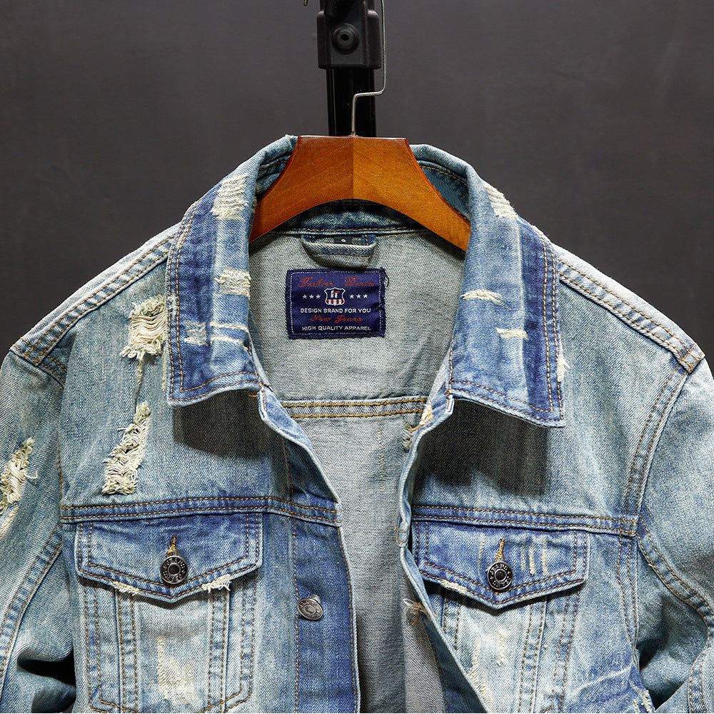 Washed Denim Jacket Tops Outerwear - Beuti-Ful