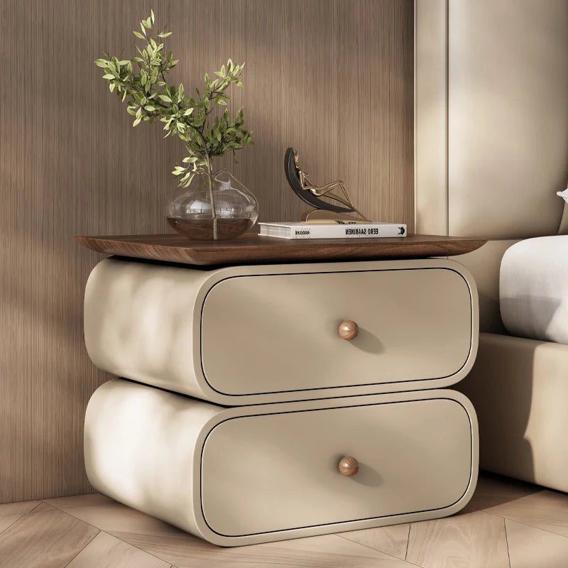 Modern Style Nightstand  Aesthetic Simple Design Night Table Storage Drawer