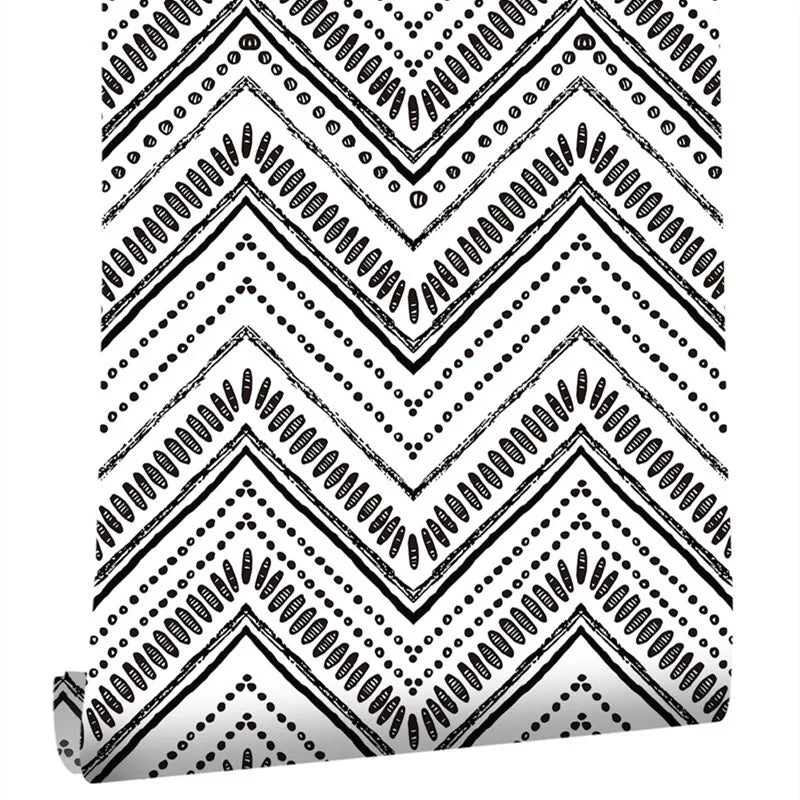 Modern Style ‎Vinyl Wallpaper Peel and Stick Wallpaper Boho Contact Paper Self Adhesive