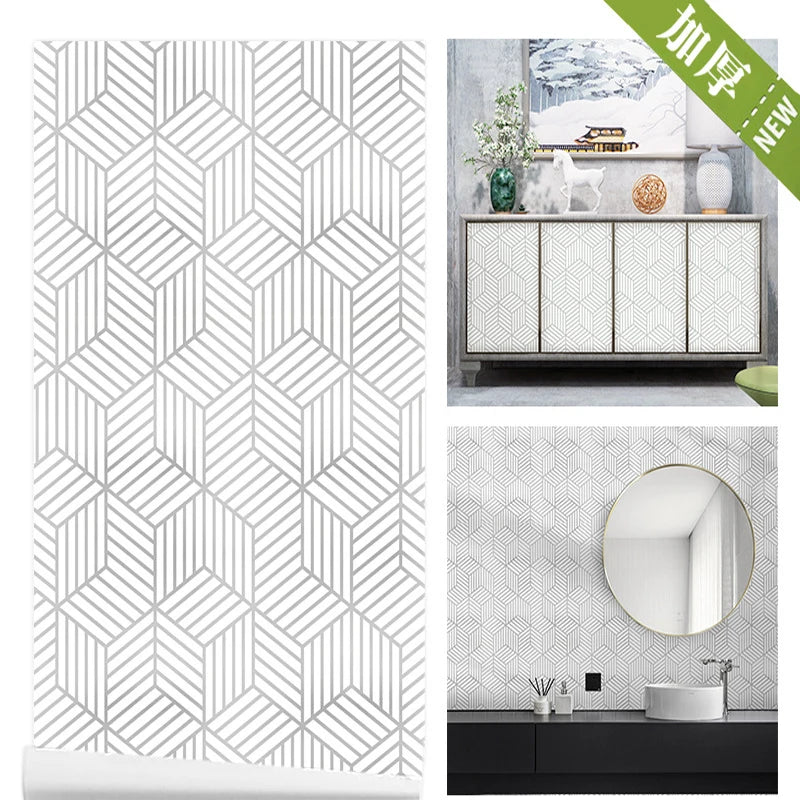 Modern Style ‎Vinyl Wallpaper Peel and Stick Wallpaper Boho Contact Paper Self Adhesive