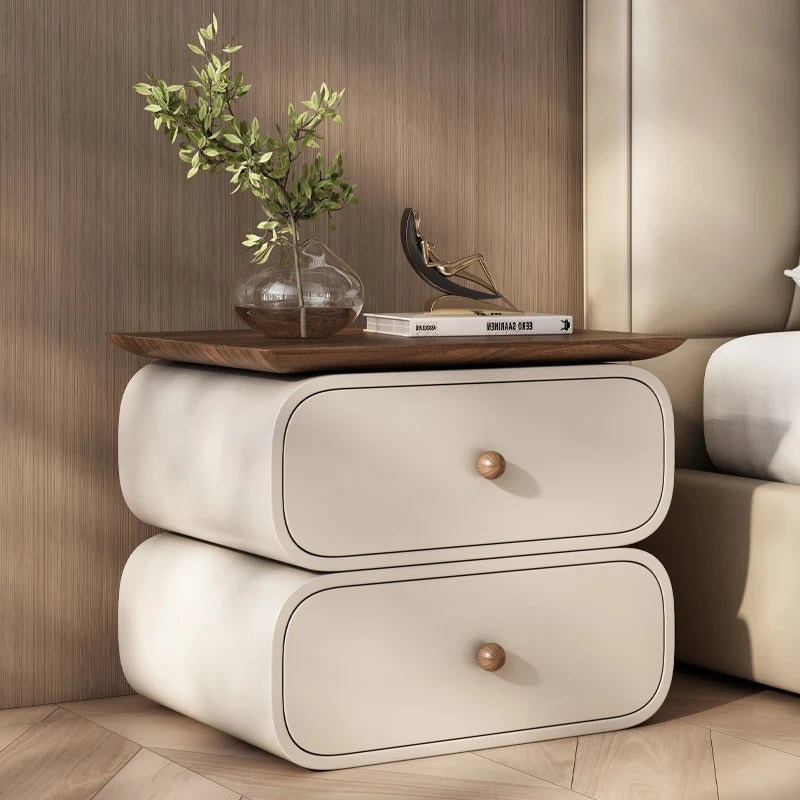 Modern Style Nightstand  Aesthetic Simple Design Night Table Storage Drawer