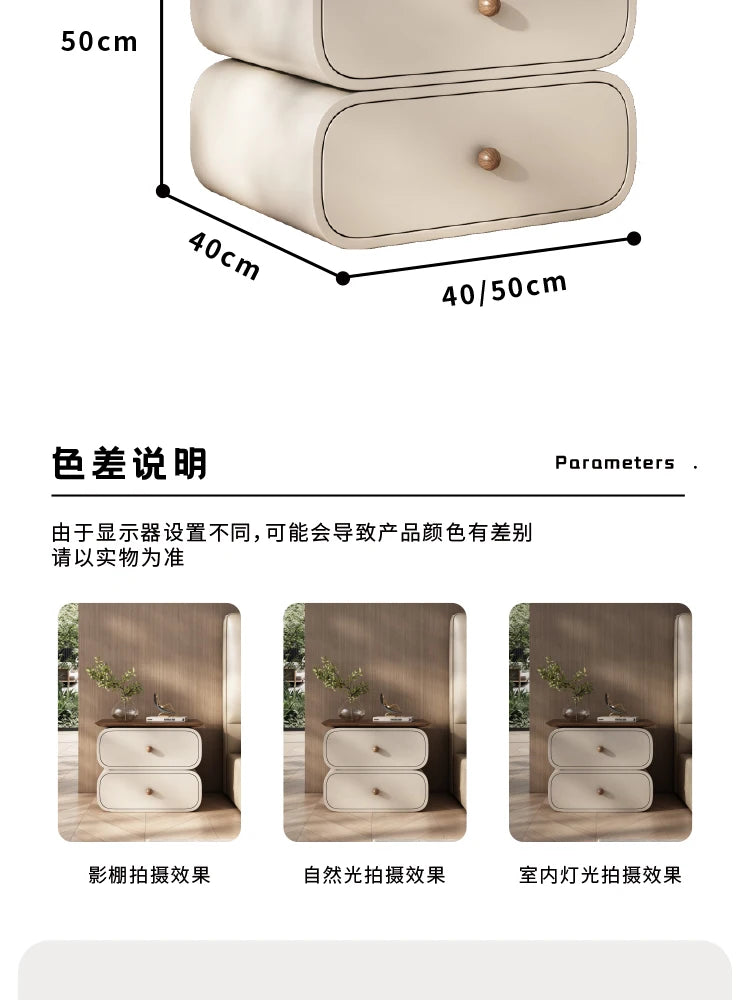 Modern Style Nightstand  Aesthetic Simple Design Night Table Storage Drawer