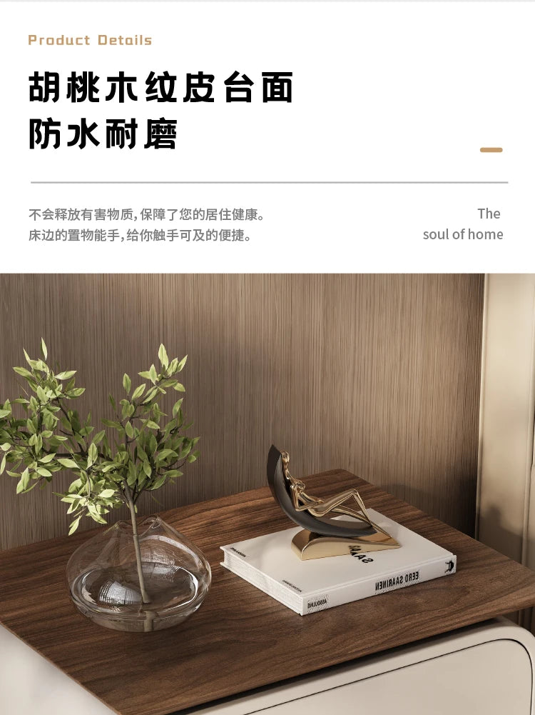 Modern Style Nightstand  Aesthetic Simple Design Night Table Storage Drawer