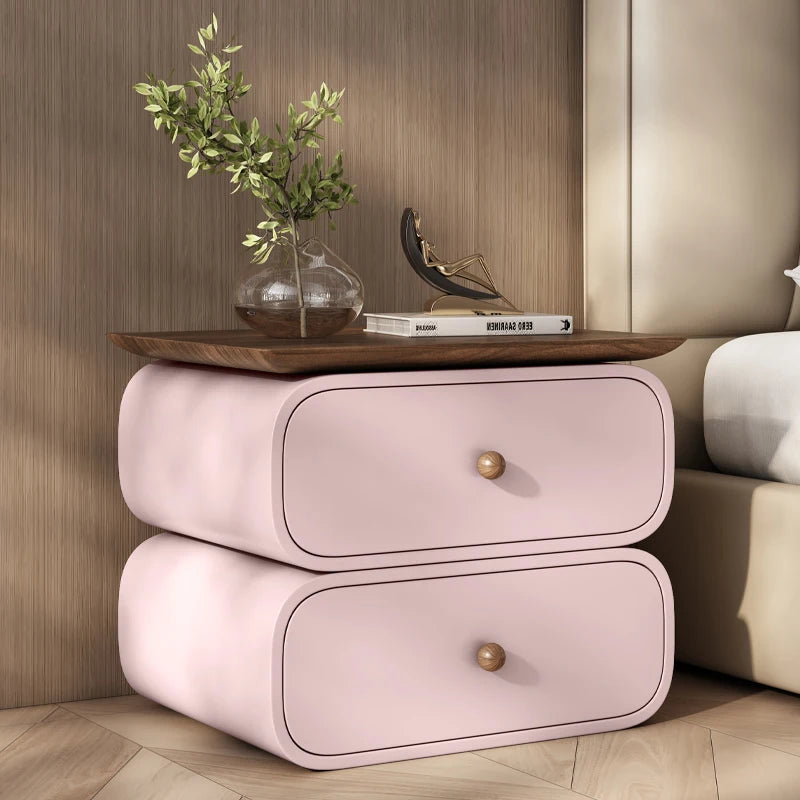 Modern Style Nightstand  Aesthetic Simple Design Night Table Storage Drawer