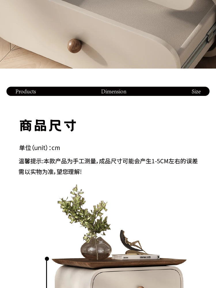 Modern Style Nightstand  Aesthetic Simple Design Night Table Storage Drawer