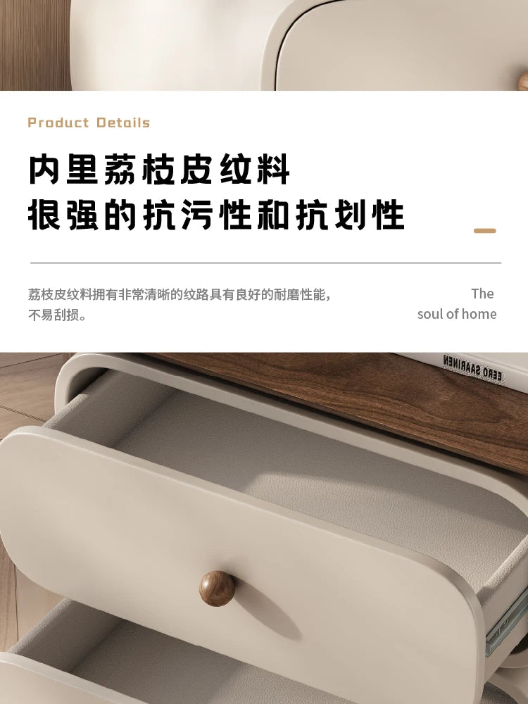 Modern Style Nightstand  Aesthetic Simple Design Night Table Storage Drawer