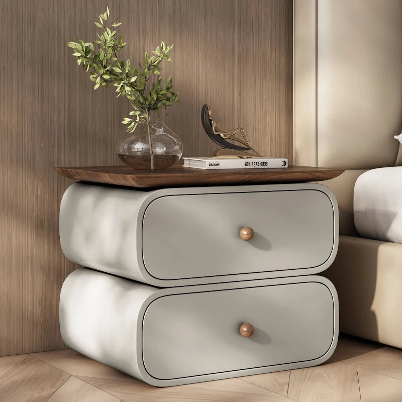 Modern Style Nightstand  Aesthetic Simple Design Night Table Storage Drawer