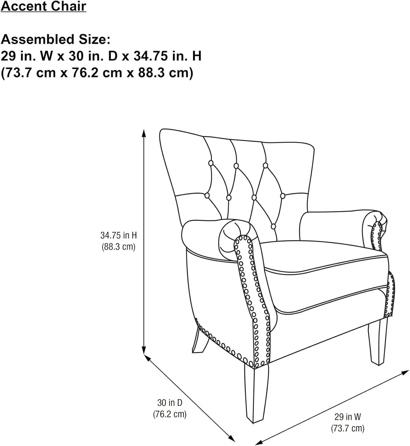 Mid-Century Modern Channel Back Accent Tufted Arm Chair, with Solid Wood Legs With a Rustic Finish. Beige color