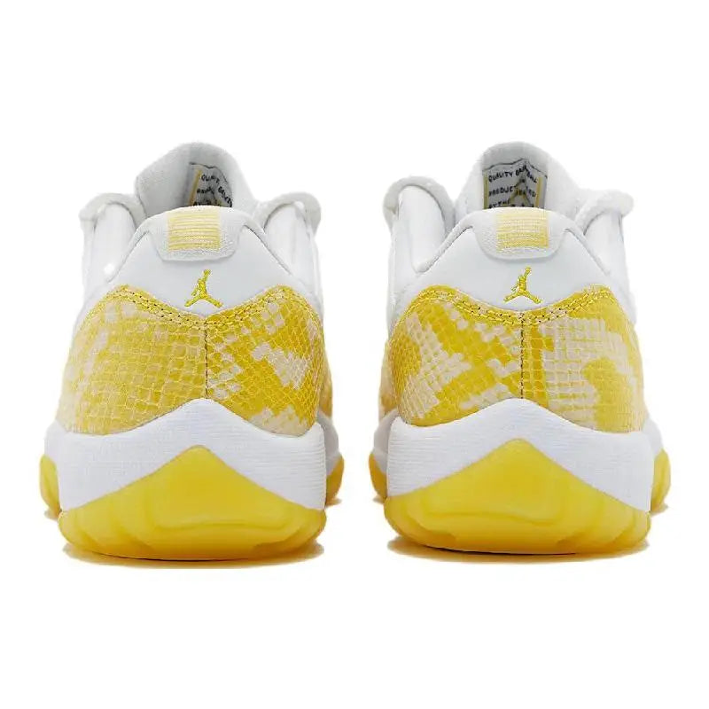 Nike Jordan 11 Retro Low Yellow Snakeskin Women's Sneakers shoes AH7860-107 - Beuti-Ful