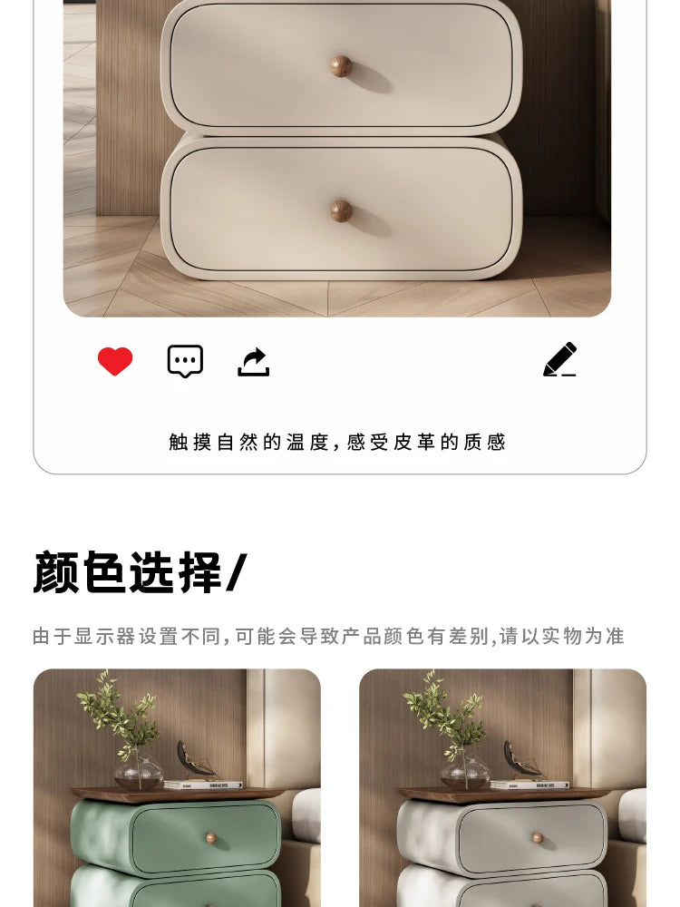 Modern Style Nightstand  Aesthetic Simple Design Night Table Storage Drawer