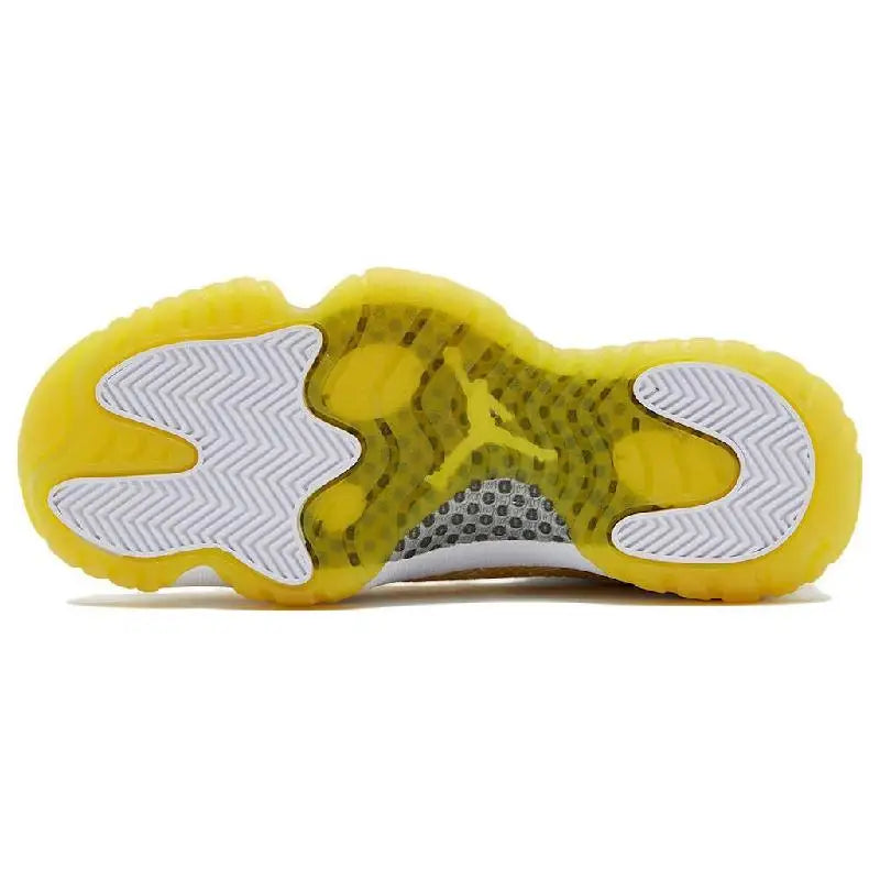 Nike Jordan 11 Retro Low Yellow Snakeskin Women's Sneakers shoes AH7860-107 - Beuti-Ful