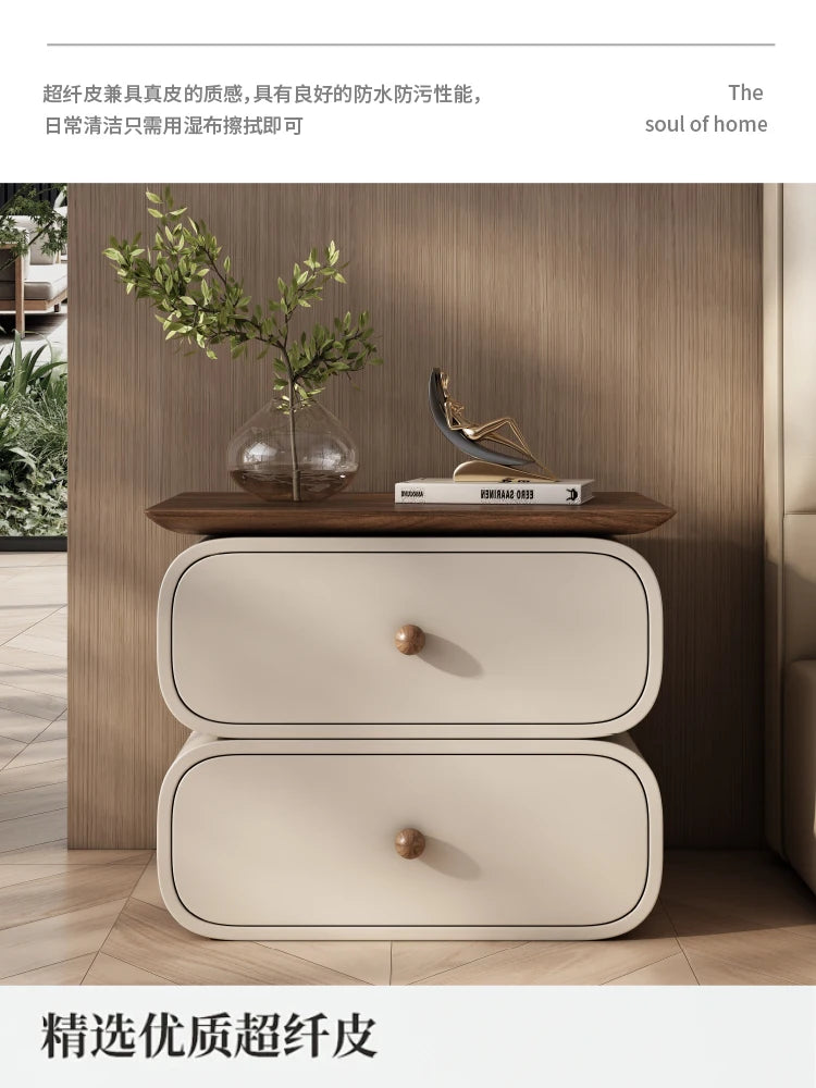 Modern Style Nightstand  Aesthetic Simple Design Night Table Storage Drawer