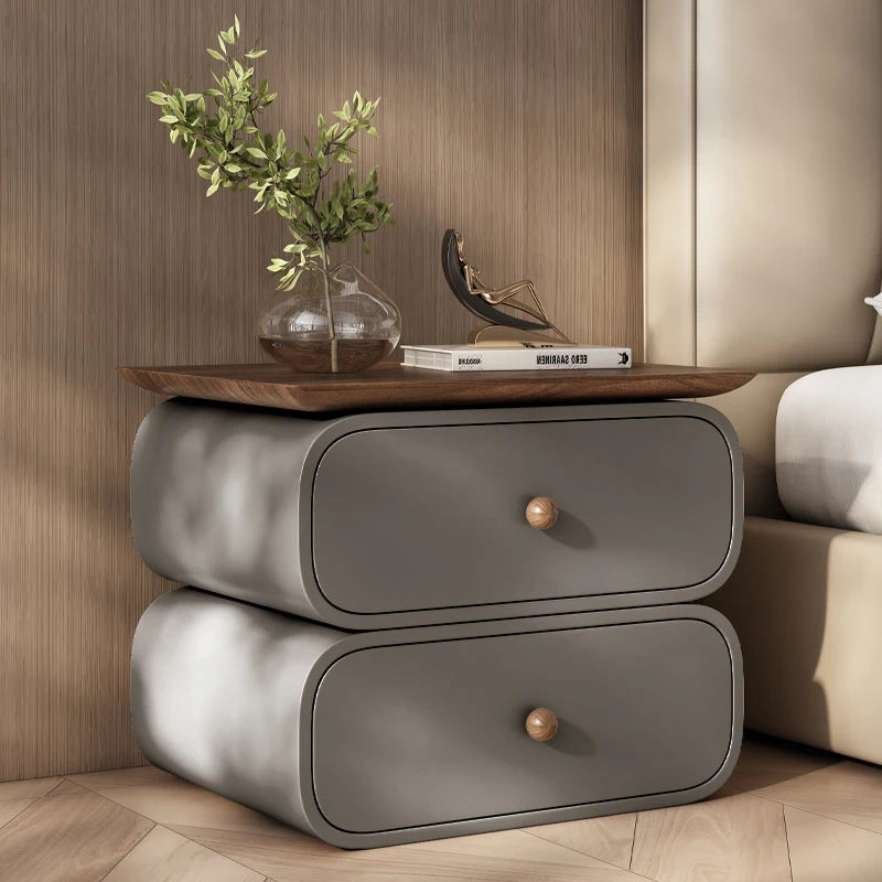 Modern Style Nightstand  Aesthetic Simple Design Night Table Storage Drawer