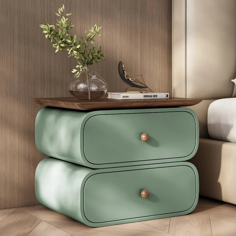 Modern Style Nightstand  Aesthetic Simple Design Night Table Storage Drawer