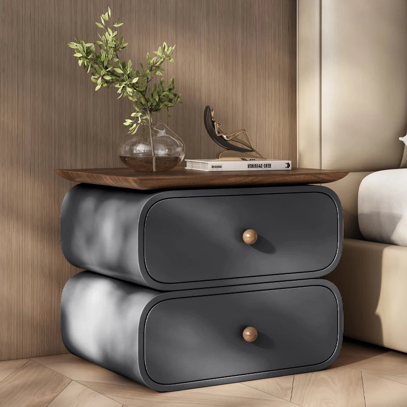 Modern Style Nightstand  Aesthetic Simple Design Night Table Storage Drawer