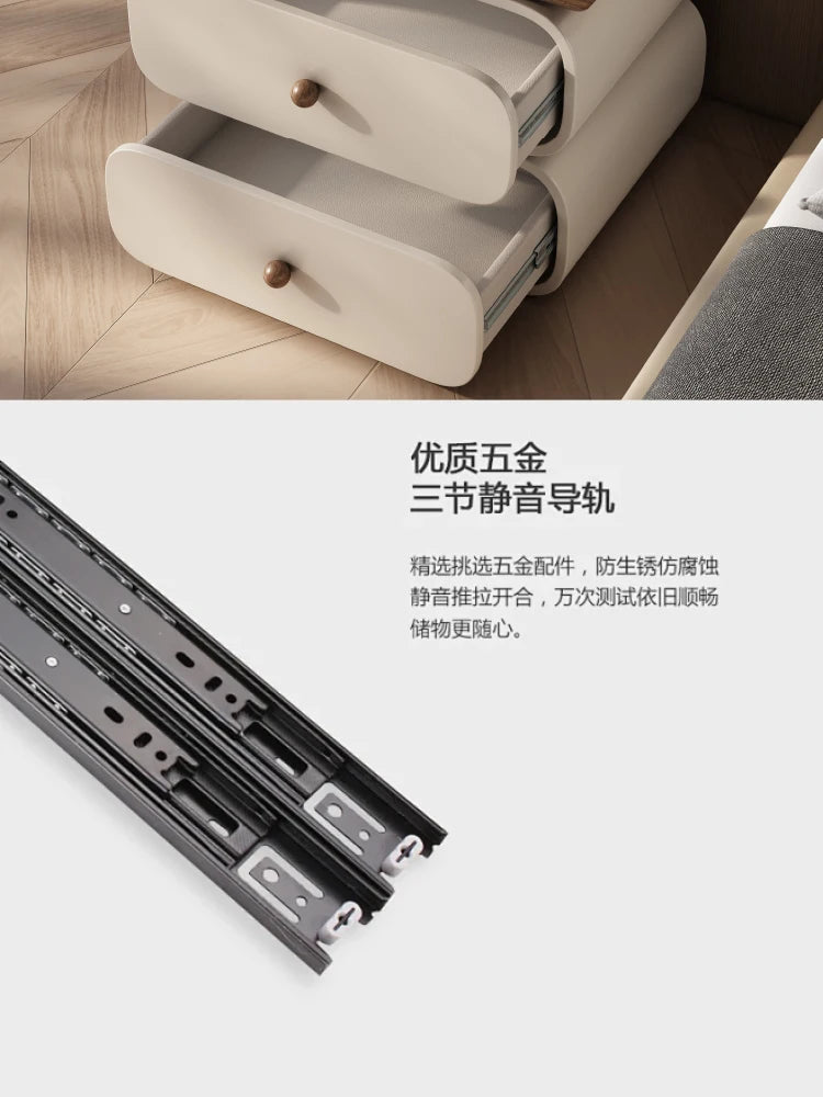 Modern Style Nightstand  Aesthetic Simple Design Night Table Storage Drawer