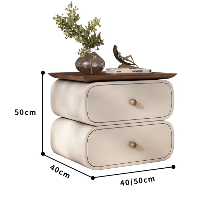 Modern Style Nightstand  Aesthetic Simple Design Night Table Storage Drawer