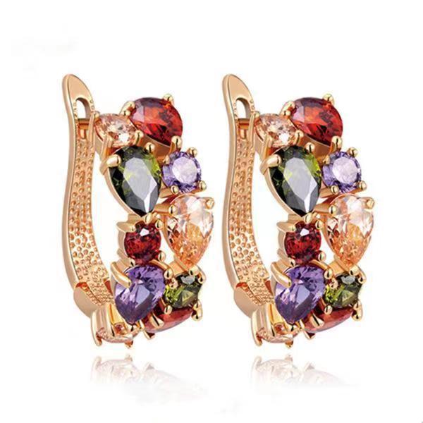 Diamond Crystal Zircon Ear Clip Affordable Luxury Earrings Women - Beuti-Ful