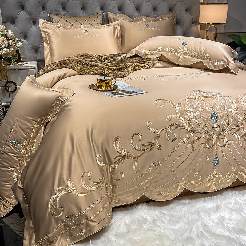 Ice Silk Quilt Sets Bed Sheets Bedding Four-piece Set - Beuti-Ful