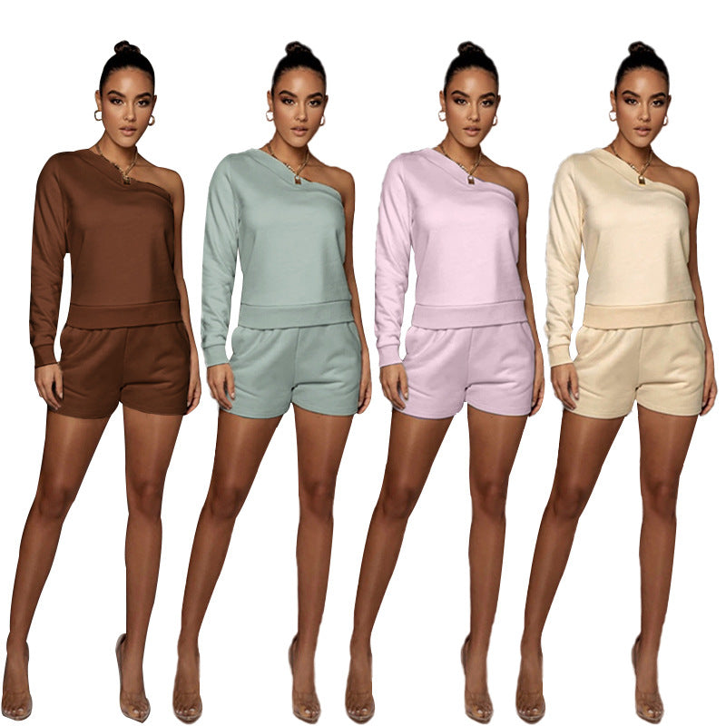 Casual Solid Color Slim Fit Pullover Long-sleeve Sweater Set - Beuti-Ful